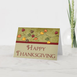 Herbstlaub Stilvolles Design :: Happy Thanksgiving Feiertagskarte