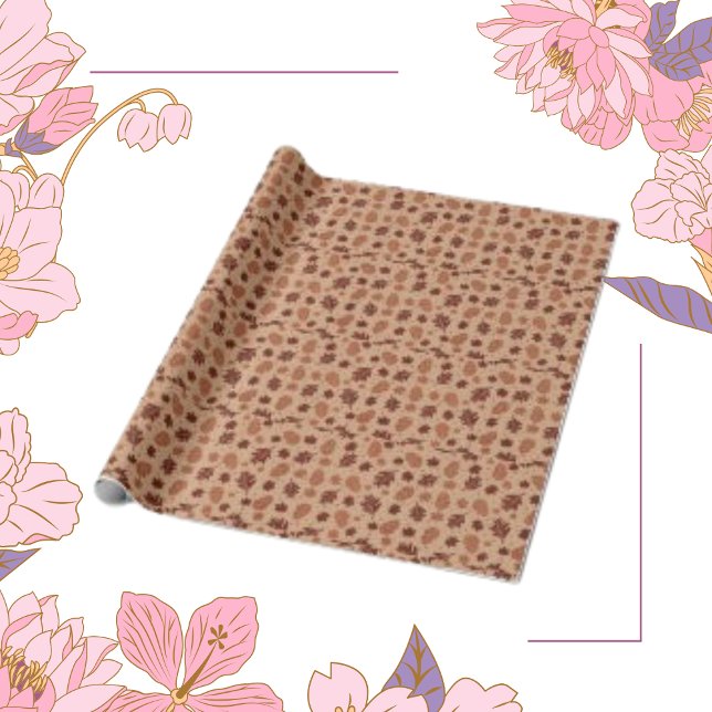 Herbstlaub Tan Nahtloses Muster Geschenkpapier (Von Creator hochgeladen)