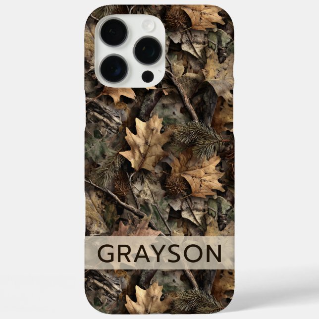 Herbstlaub-Tarnung Personalisiert Case-Mate iPhone Hülle (Rückseite)