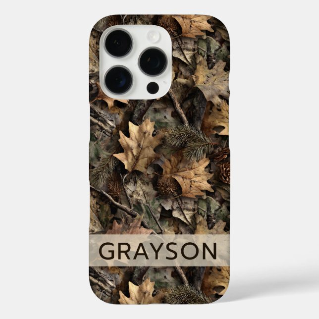 Herbstlaub-Tarnung Personalisiert Case-Mate iPhone Hülle (Rückseite)