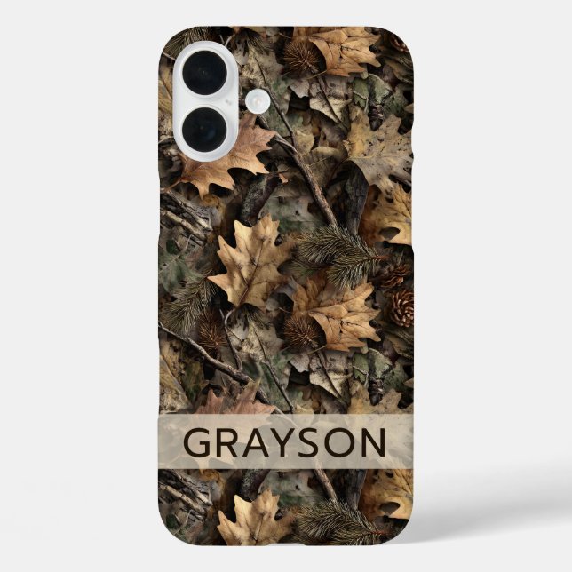 Herbstlaub-Tarnung Personalisiert Case-Mate iPhone Hülle (Rückseite)