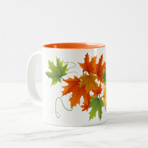Herbstlaub Tasse