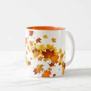 Herbstlaub-Tasse Zweifarbige Tasse