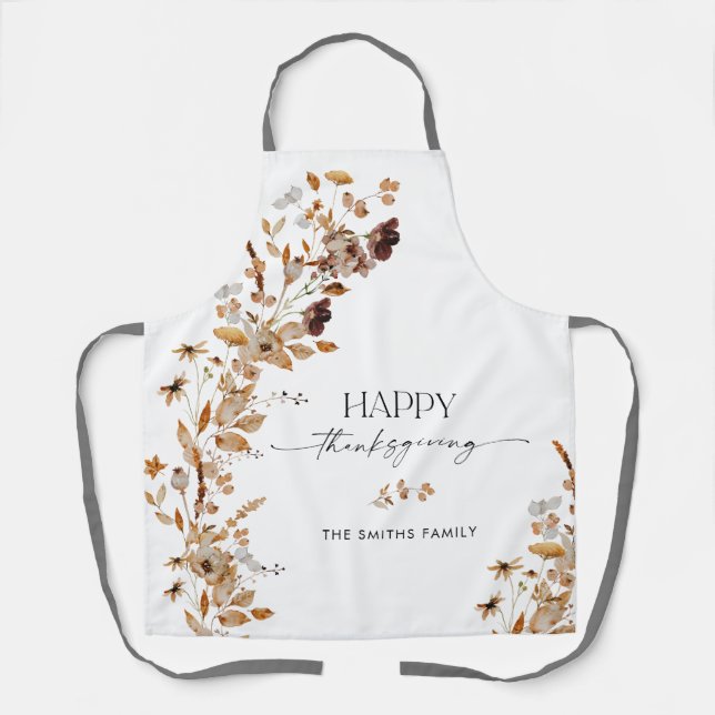 Herbstlaub Thanksgiving All-Over Druck Schürze (Vorderseite)