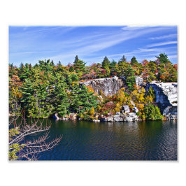 Herbstlaub um See Minnewaska Fotodruck