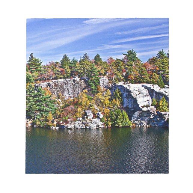 Herbstlaub um See Minnewaska Notizblock (Vorderseite)