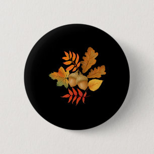 Herbstlaub und Acorns Herbstallhallo Herbst Thanks Button