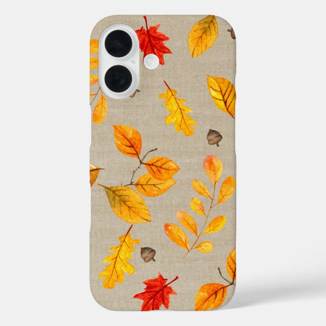 Herbstlaub und Eicheln Case-Mate iPhone Hülle (Rückseite)