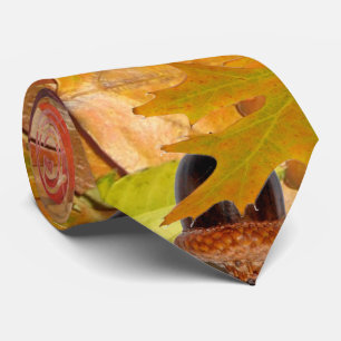 Herbstlaub und Eicheln Krawatte