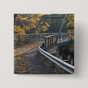 Herbstlaub und eine Brücke über den Millers Button