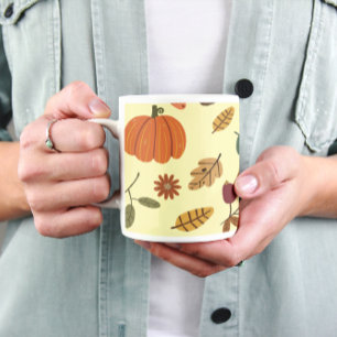 Herbstlaub- und Erntedesign Kaffeetasse
