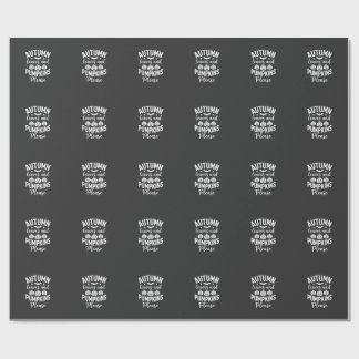 Herbstlaub und Kürbisse bitte_1 Geschenkpapier