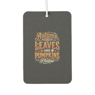 Herbstlaub und Kürbisse bitte Halloween-Design Autolufterfrischer