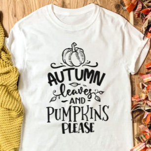 Herbstlaub und Kürbisse bitte T-Shirt