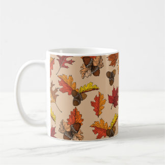Herbstlaub und Muster Kaffeetasse