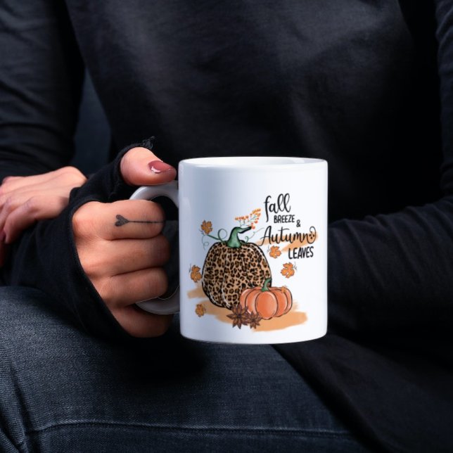 Herbstlaub und Pumpkin-Tasse Kaffeetasse (Von Creator hochgeladen)