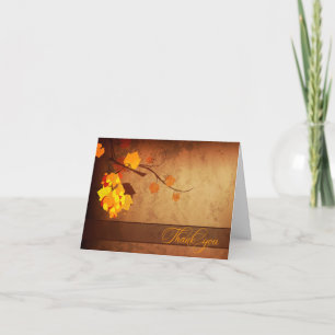 Herbstlaub Vintag Not Hochzeit danke