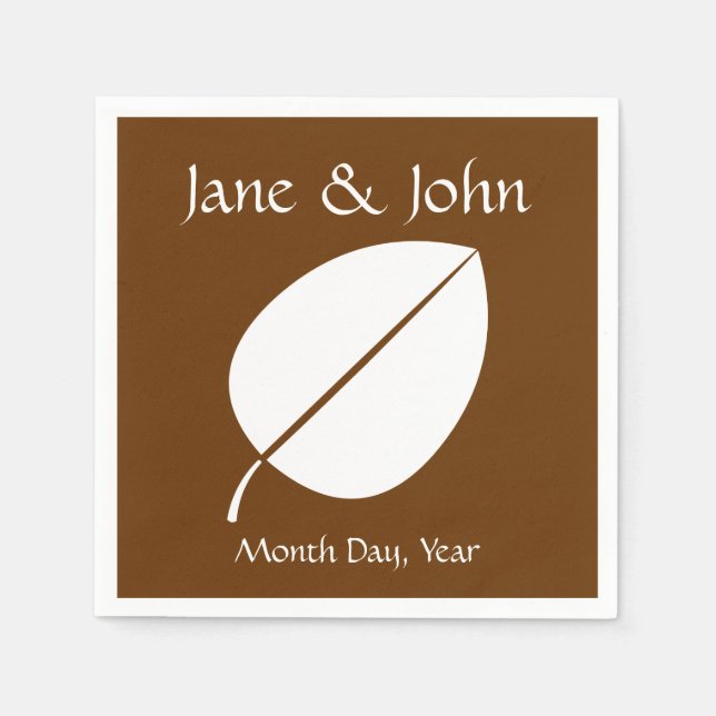 Herbstlaub von Chocolate Napkins Serviette (Vorderseite)