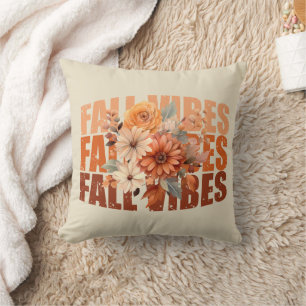 Herbstlaub Wasserfarbe Wildblumen Kissen