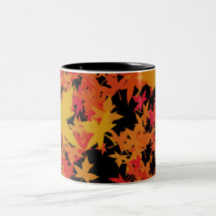 Herbstlaub Zweifarbige Tasse