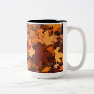 Herbstlaub Zweifarbige Tasse