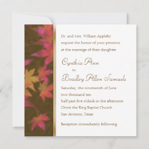 Herbstlaube auf dem Einladungsplatz Einladung