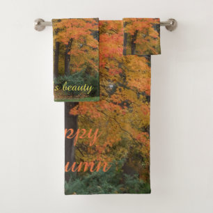 Herbstlaube Badetuch Set