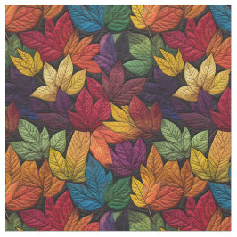 Herbstlaube besticktes Muster Stoff