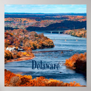 Herbstlaube des Delaware Poster