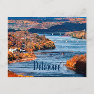 Herbstlaube des Delaware Postkarte