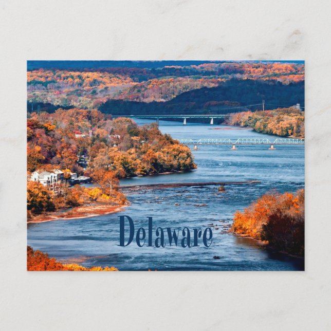 Herbstlaube des Delaware Postkarte (Vorderseite)