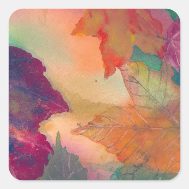 Herbstlaube entlang der Küste in NE Square Sticker (Vorderseite)