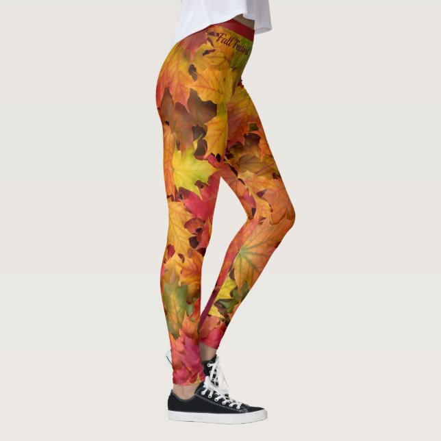 Herbstlaube ernten Farben Yoga Herbstpflanzen Leggings (Rechts)