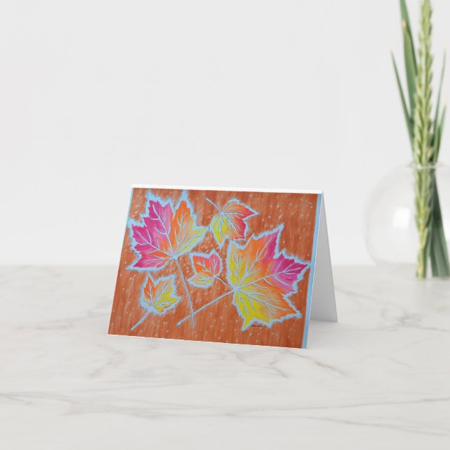 Herbstlaube-Faltkarte Dankeskarte (Vorderseite)