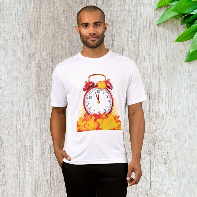 Herbstlaube für den Herbstwechsel und Retro-Uhr T-Shirt (Von Creator hochgeladen)