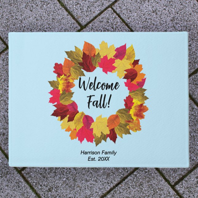 Herbstlaube Hausname Begrüßung Fußmatte (Von Creator hochgeladen)