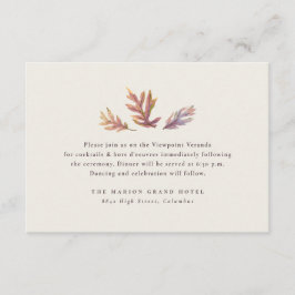 Herbstlaube Herbsthochzeit Empfang Begleitkarte