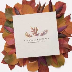 Herbstlaube Hochzeitsdinner Probe Serviette