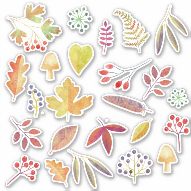 Herbstlaube im Herbst Aufkleber (Vorderseite)