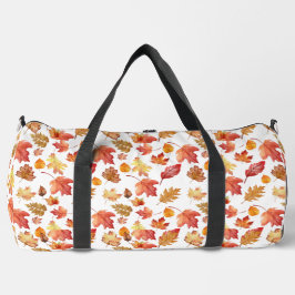 Herbstlaube im Herbst ohne Farbe - nahtloses Muste Duffle Bag