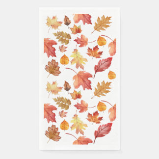 Herbstlaube im Herbst ohne Farbe - nahtloses Muste Serviette
