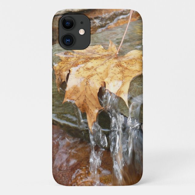 Herbstlaube im Wasserfall II Herbstfotografie Case-Mate iPhone Hülle (Rückseite)