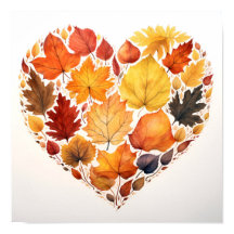 Herbstlaube in Herzdruckform