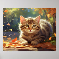 *~* Herbstlaube Kätzchen 5:4 Kätzchen AP68