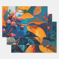 Herbstlaube Öl lackiert. Abstraktes Herbstblättern