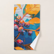 Herbstlaube Öl lackiert. Abstraktes Herbstblättern