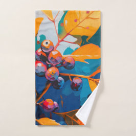 Herbstlaube Öl lackiert. Abstraktes Herbstblättern Handtuch