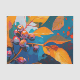 Herbstlaube Öl lackiert. Abstraktes Herbstblättern Seidenpapier