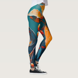 Herbstlaube Öl lackiert. Natur Herbstblätterung Leggings