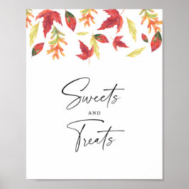 Herbstlaube - Süßigkeiten und Leckereien Babydusch Poster